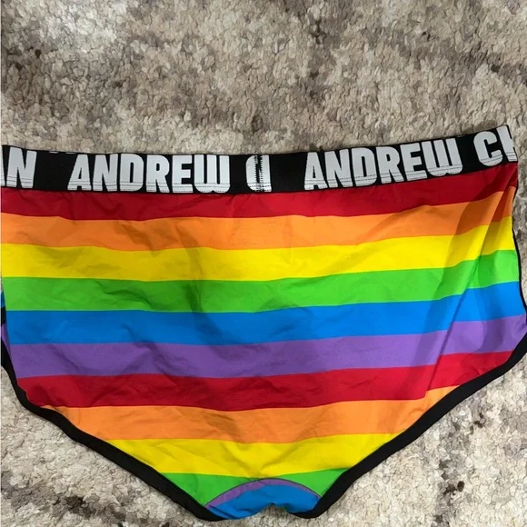 Andrew Christian Pastel Stripe Briefs - Picture 2 of 3